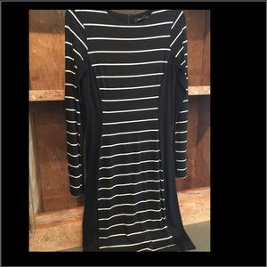 Karen Kane Black/white striped dress